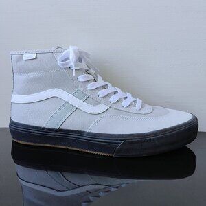 Vans Men's Crockett High Top Suede / Canvas in Nice Looking Light Gray / Black